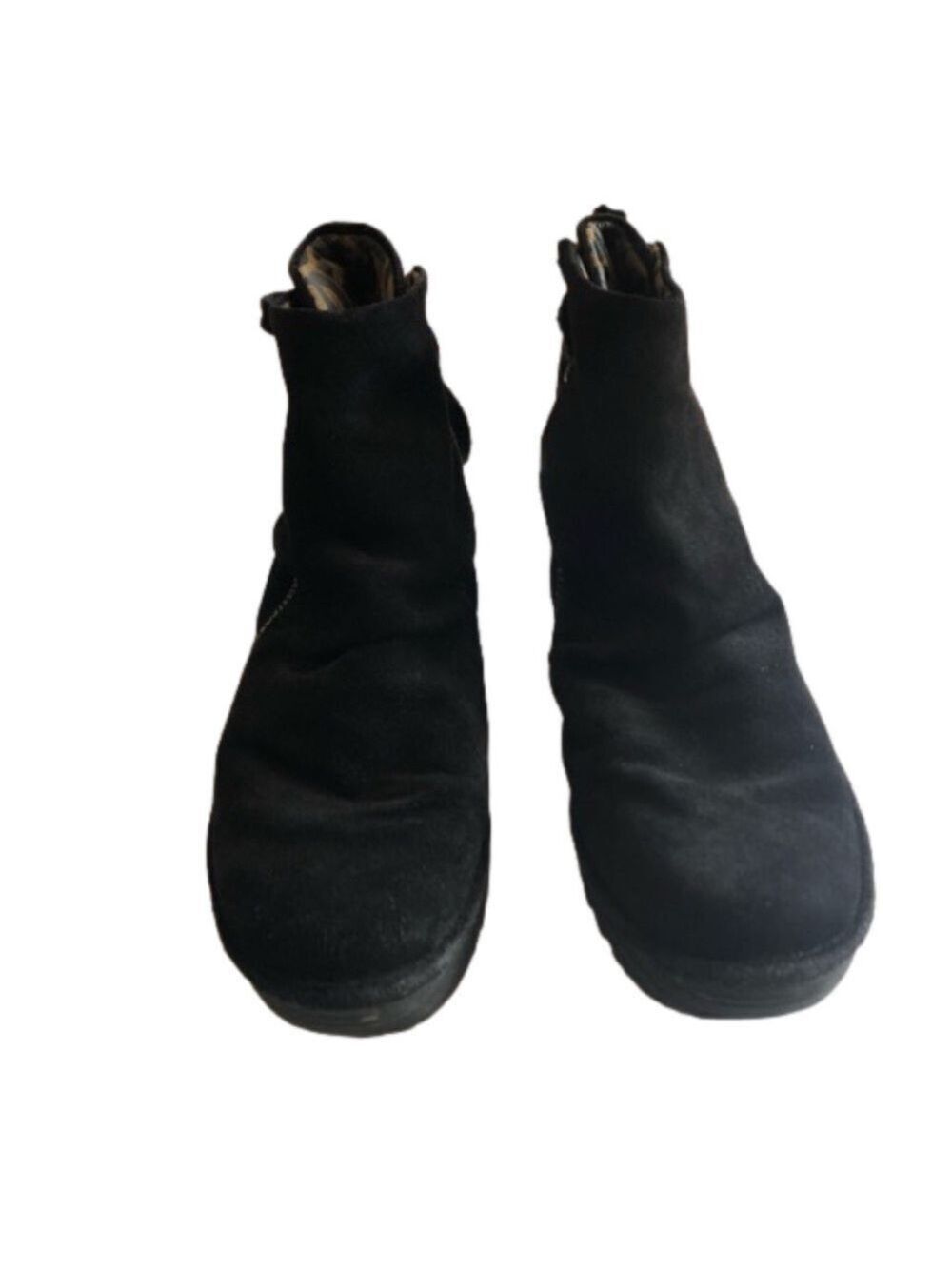 Fly London Size 40(9) Yama wedge heel ankle bootie. Black suede gripper tread - Picture 4 of 13
